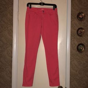 LOFT Coral super skinny jeans